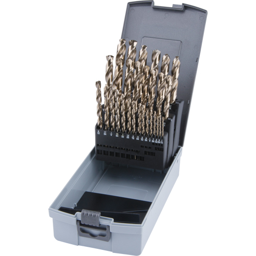 Jobber Length Drill Bit Set, 29 Pieces, High Speed Cobalt Superchem Industries
