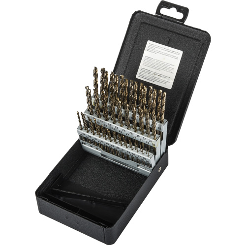 Jobber Length Drill Bit Set, 60 Pieces, High Speed Cobalt Superchem Industries