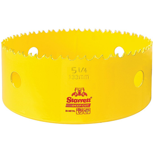 Scie &agrave; cloche bim&eacute;tal 5-1/4", 5-1/4", Profondeur de la coupe 2", Bim&eacute;tal Superchem Industries