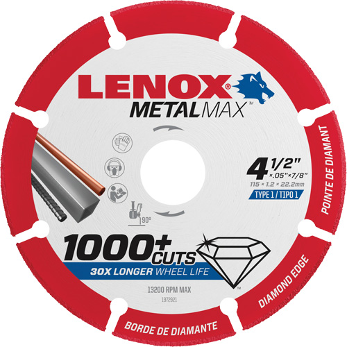 Lames de scie circulaire Metalmax, 4-1/2", Pour M&eacute;tal/Non ferreux Superchem Industries