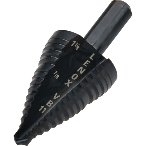 Foret &eacute;tag&eacute; no 11, 7/8" - 1-1/8", Incr&eacute;ments de 1/4", Acier rapide Superchem Industries