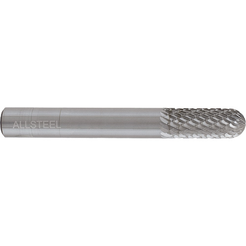 Fraise au carbure cylindrique &agrave; embout rond AllSteel, SC-5, 1/2" dia., 1" profondeur de la coupe Superchem Industries