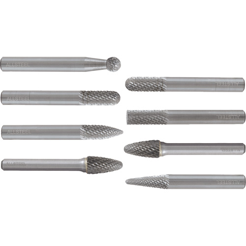 AllSteel Carbide Burr Set, 8 Pieces Superchem Industries