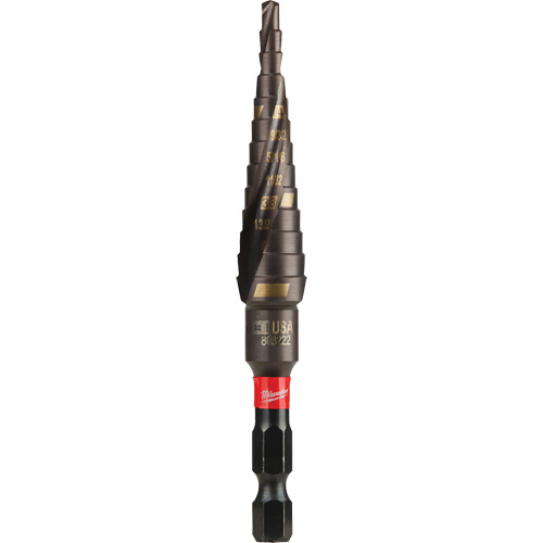 Foret &eacute;tag&eacute; #1 Shockwave Impact Duty, 1/2" - 1-1/8", Incr&eacute;ments de 1/32", Titane Superchem Industries
