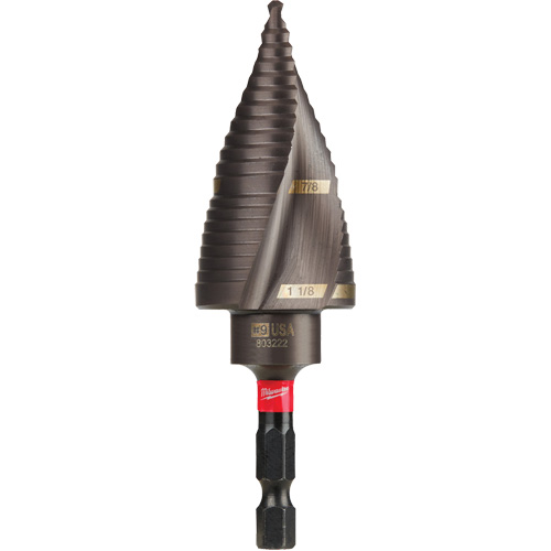 Foret &eacute;tag&eacute; #9 Shockwave Impact Duty, 7/8" - 1-1/8", Incr&eacute;ments de 1/4", Titane Superchem Industries