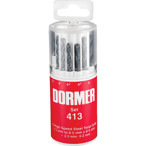 Jobber Drill Bit Set, 13 Pieces, High Speed Steel Superchem Industries