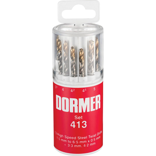 Jobber Drill Bit Set, 13 Pieces, High Speed Steel Superchem Industries