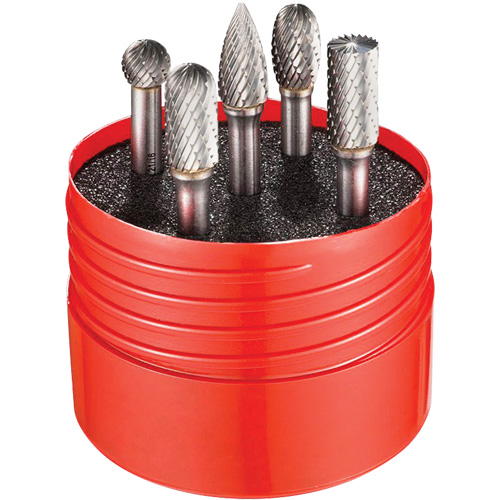 Double Cut Rotary Burr Set, 5 Pieces Superchem Industries