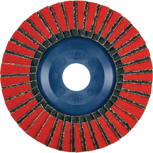 Twin Flap Disc, 4-1/2" x 7/8", Type 27, 40 Grit, Ceramic/Zirconia Alumina Superchem Industries