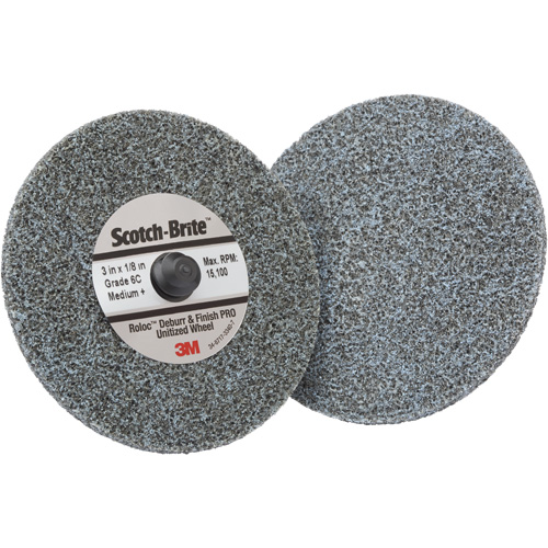 Roloc Deburr & Finish Pro TR Unitized Wheel, 3" x 1/8", Medium Grit, Ceramic Superchem Industries