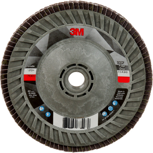 Disque &agrave; lamelles &agrave; changement rapide 769F, 5" x 5/8"-11, Type 29, Grain 120+, C&eacute;ramique Superchem Industries