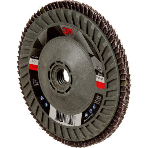 Disque &agrave; lamelles &agrave; changement rapide 769F, 5" x 5/8"-11, Type 29, Grain 40+, C&eacute;ramique Superchem Industries