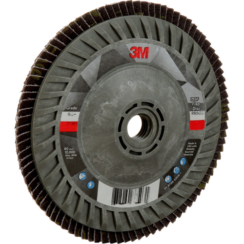 769F Quick Change Flap Disc, 5" x 5/8"-11, Type 27, 80+ Grit, Ceramic Superchem Industries