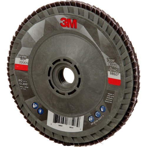 Disque &agrave; lamelles &agrave; changement rapide 769F, 4-1/2" x 5/8"-11, Type 29, Grain 80+, C&eacute;ramique Superchem Industries