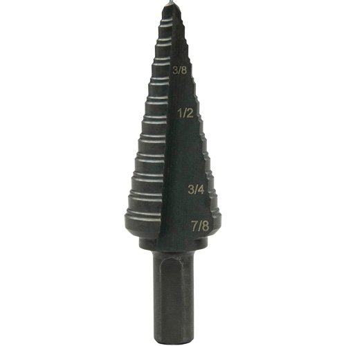 Multi-Hole Step Bit, 3/16"/4.8 mm - 7/8"/#4/22.2 mm  Superchem Industries