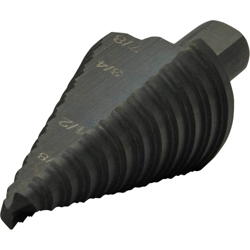 Multi-Hole Step Bit, 3/16"/4.8 mm - 7/8"/#4/22.2 mm  Superchem Industries