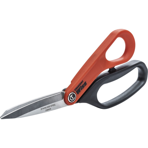 Cisaille tout usage en acier inoxydable pour ouvrier professionnel, 8-1/2", Poign&eacute;e Anneaux Superchem Industries