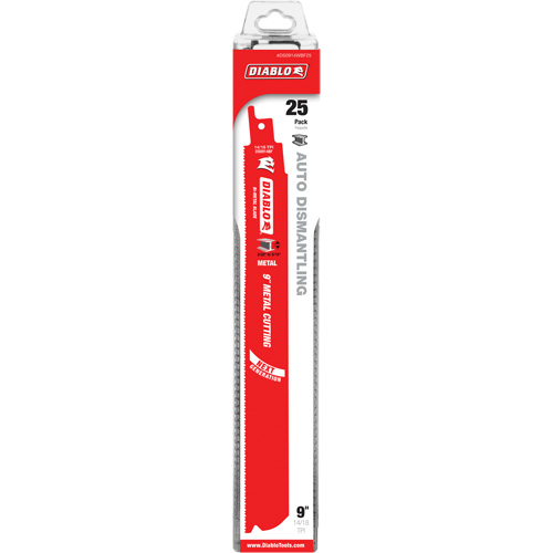 Lame de scie alternative autod&eacute;montage, Bim&eacute;tal, 14-18 Dents par pouce, 9" lo x 1" la Superchem Industries