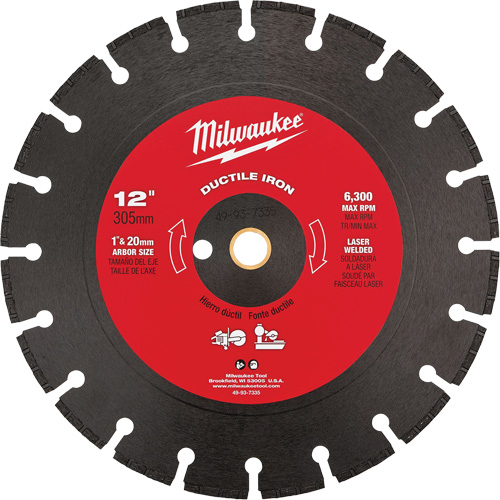 Circular Saw Blade, 12", Ductile Iron Use Superchem Industries