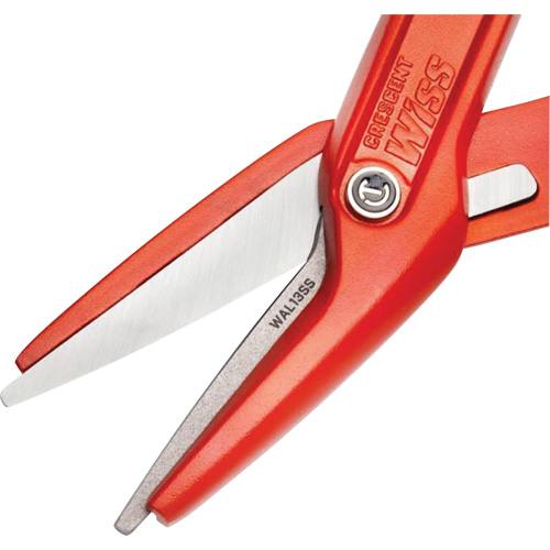 Cisaille d'&eacute;tain en aluminium dentel&eacute; de 13" avec poign&eacute;e tremp&eacute;e, Longueur de coupe de 3", Coupe Droit Superchem Industries