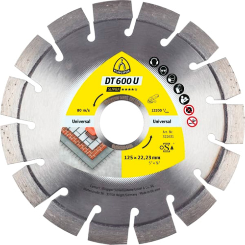Grandes lames au diamant DT 600 U Supra Superchem Industries