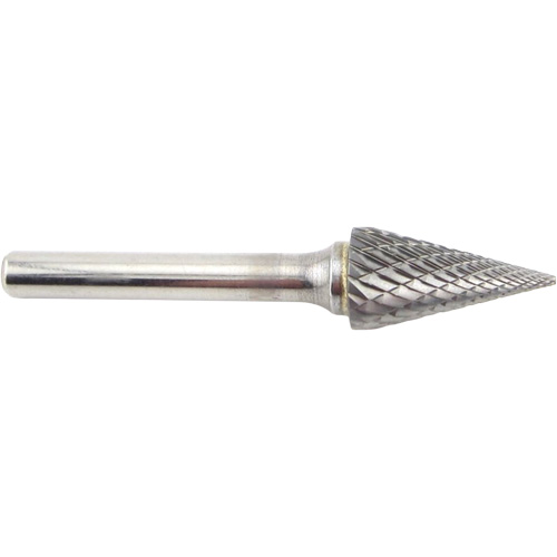 Cone Shape Carbide Shipyard Bur, SM-5, 1/2" Dia., 1/4" Shank, 7/8" Depth of Cut Superchem Industries