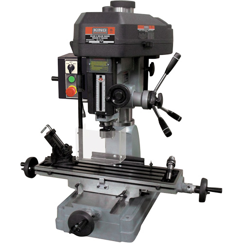 Milling Drilling Machine with Forward/Reverse, 12 Speeds, 1-1/4" Drilling Capacity Superchem Industries