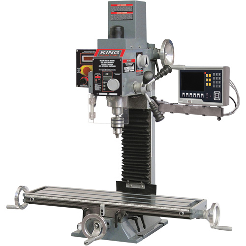 Milling Drilling Machine with 3-Axis Digital Readout, 2 Speeds, 3/4"/5/8" Drilling Capacity Superchem Industries