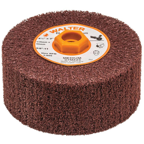 Blendex Surface Conditioning Drum, 4-1/2" Dia. x 2" W, 5/8"-11 Arbor, Medium Grit Superchem Industries