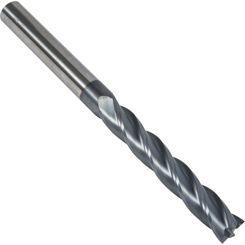 S237 30° Extra Long Square End Mill, 3/16" Dia., 3" L, 4 Flutes, 3/16" Shank, Carbide Superchem Industries