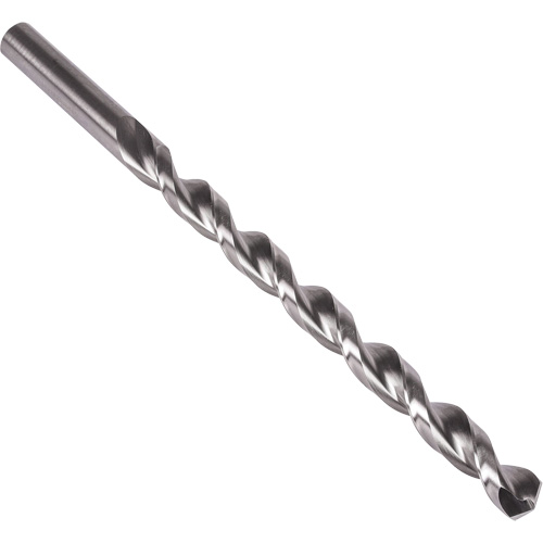 Extra Length Parabolic Flute Drill Bit, 1/4", High Speed Steel, 9" Flute, 135° Point Superchem Industries