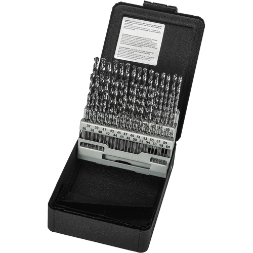 Jobber Length Drill Bit Set, 60 Pieces, High Speed Steel Superchem Industries