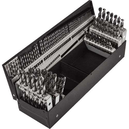 Jobber Length Combination Drill Bit Set, 114 Pieces, High Speed Steel Superchem Industries
