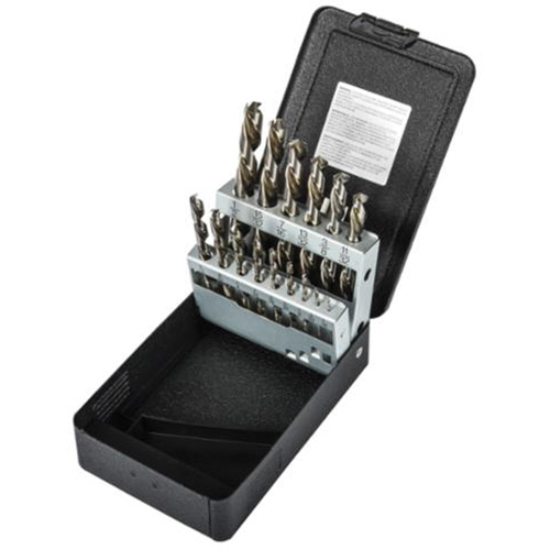 Jobber Length Drill Bit Set, 15 Pieces, High Speed Steel Superchem Industries