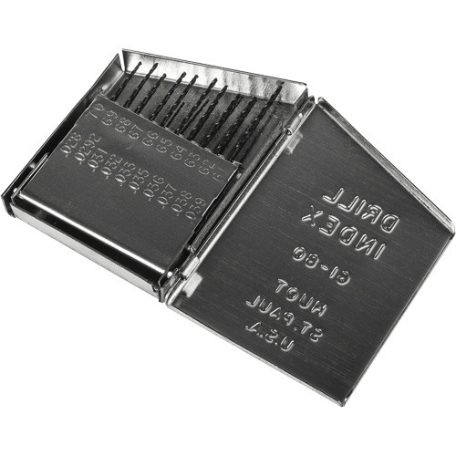 Jobber Length Drill Bit Set, 20 Pieces, High Speed Steel Superchem Industries