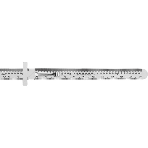 Economy Precision Flexible Ruler, 6" L, Steel Superchem Industries