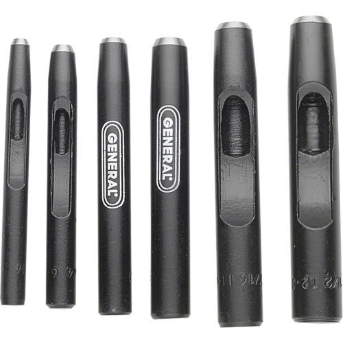 Jeu de poinçons creux en acier, 6 morcea Superchem Industries