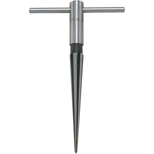 Al&eacute;soir avec manche en T, #130, Cannelure Droit, Acier, Tige Conique Superchem Industries