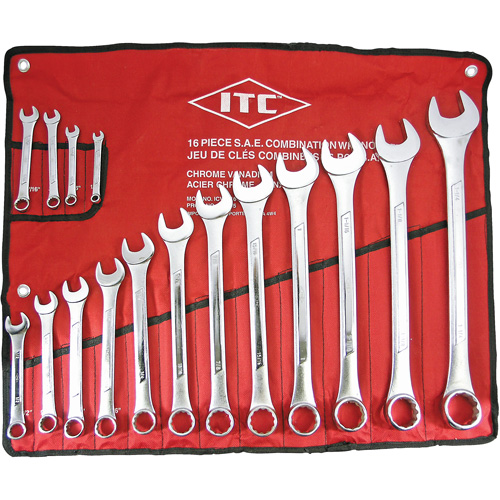 ICW-16 Professional Raised Panel Wrench Set, Combination, 16 Pieces, Imperial Superchem Industries