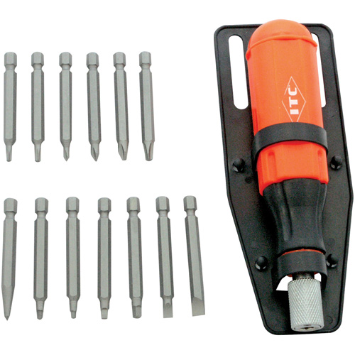 15-Piece Multi-Bit Screwdriver Set, Plastic Handle Superchem Industries