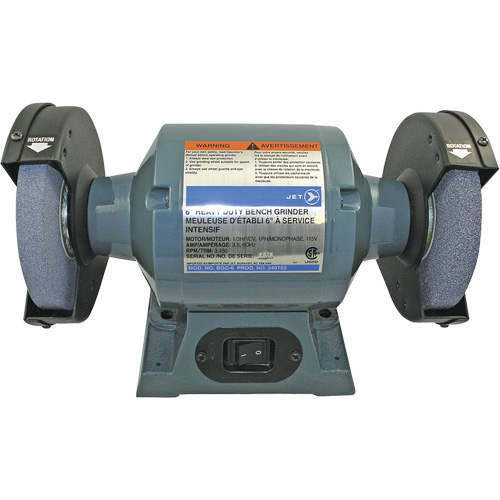 BGC-6 Heavy-Duty Bench Grinder, 6" Wheel Diameter, 1/3 HP Superchem Industries