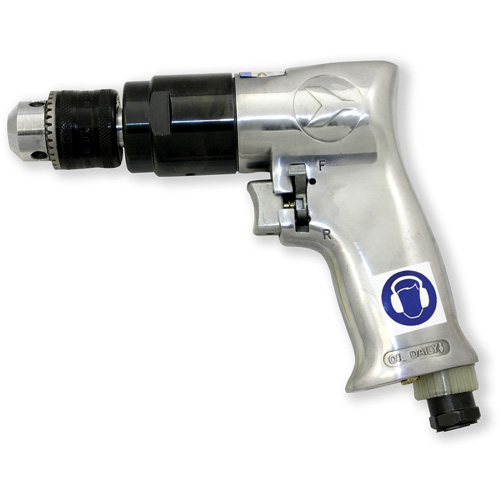 ADX380R Air Drill Rev, 4 CFM, 1/4" NPT, 86.8 dBA, 3/8" Chuck, Keyed Superchem Industries
