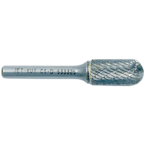 JET-KUT Round Nose Shape Bur, 1/4" Dia., 5/8" Depth of Cut Superchem Industries
