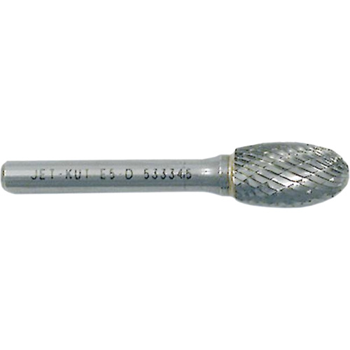 Oval Burr, 3/8" Dia., 1/4" Shank, 3/8" Depth of Cut Superchem Industries