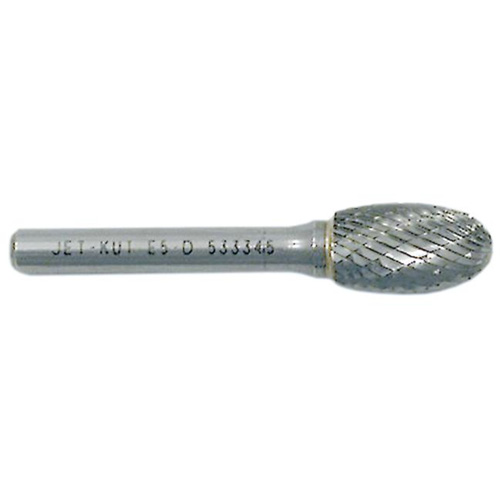 Oval Shape Bur, 1/2" Dia., 1/4" Shank, 7/8" Depth of Cut Superchem Industries