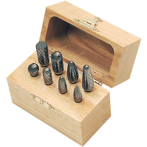 Jeu de fraises au carbure CBK-8 dans un coffret en bois, 8 morcea Superchem Industries