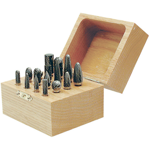 Jeu de fraises au carbure CBK-16 dans un coffret en bois, 16 morcea Superchem Industries