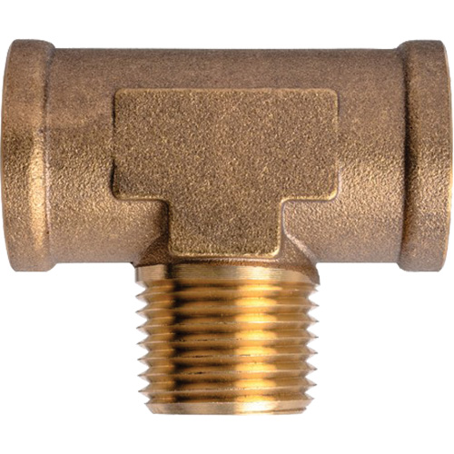 Branch Tees Extruded Male On Branch, Brass, 1/2" Superchem Industries