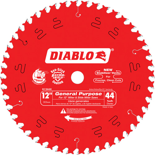 Lames de scie - Usage universel, 12", 44 dents, Pour Bois Superchem Industries