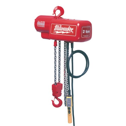 Electric Chain Hoist, 15' Lift, 1000 lbs. (0.5 tons) Capacity, 16 FPM Superchem Industries